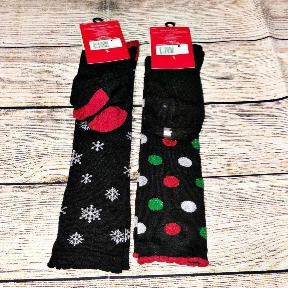 Holiday Edition Christmas Knee High Socks 2 Pairs